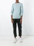 twill knit panel jumper