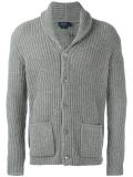 front pockets ribbed detail cardigan