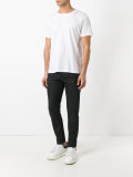 ribbed collar T-shirt