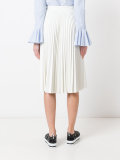 mid-length pleated skirt