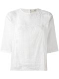 three-quarters sleeve lace blouse