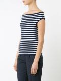 boatneck striped knitted blouse