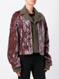 quilted overlay cropped jacket