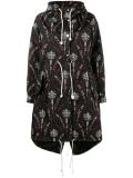 printed nylon parka
