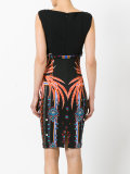 patterned fitted dress