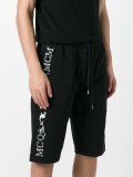 drawstring printed bermuda shorts