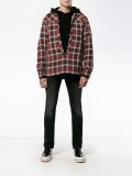split front plaid shirt