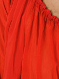 drawstring neck sheer blouse