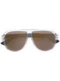 contrast material aviator sunglasses