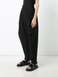 curved leg trousers 