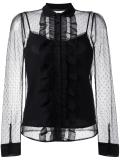 sheer frill shirt