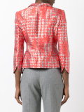 dogtooth patterned blazer