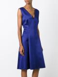 V-neck flared dress