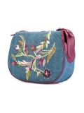 embellished denim shoulder bag