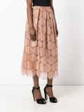 circles applique skirt