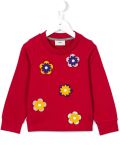 flower appliqué sweatshirt