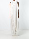 draped evening dress