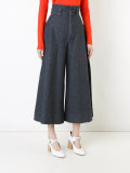 high waist wide leg trousers