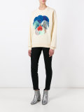 sequin floral sweater