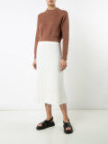 frayed hem pencil skirt