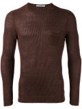 slim-fit ribbed jumper