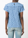 frilled star print blouse