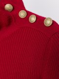 side opening ribbed sweater