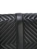 ribbed saddle cross body bag