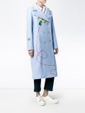 embroidered double breasted coat