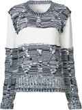 cable knit paneled jumper