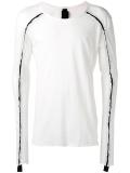 contrast detail T-shirt
