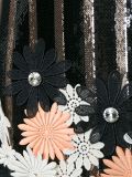 花卉贴花亮片半身裙