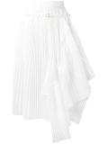 asymmetric pleated skirt