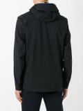 zipped neck hooded jacket