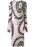 longsleeved printed dress 
