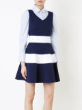 striped flared dress