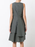 draped flared dress