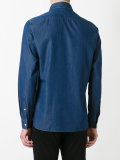 ribbed panel denim shirt