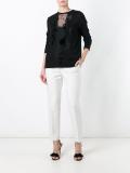 lace detailing knit blouse