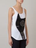 cat embroidered tank top