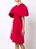 oversized ruffled sleeve dress