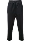 contrast waist cropped trousers