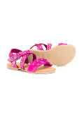 glitter crossover strap sandals