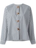 bow detail striped shirt