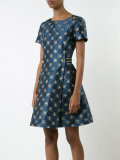 flared jacquard dress