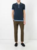contrast trim polo shirt