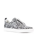 splatter print slip-on sneakers
