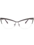 ‘Berlin’ stainless steel cat-eye framed glasses