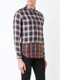 layered checked shirt 