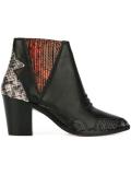 snakeskin detail boots 